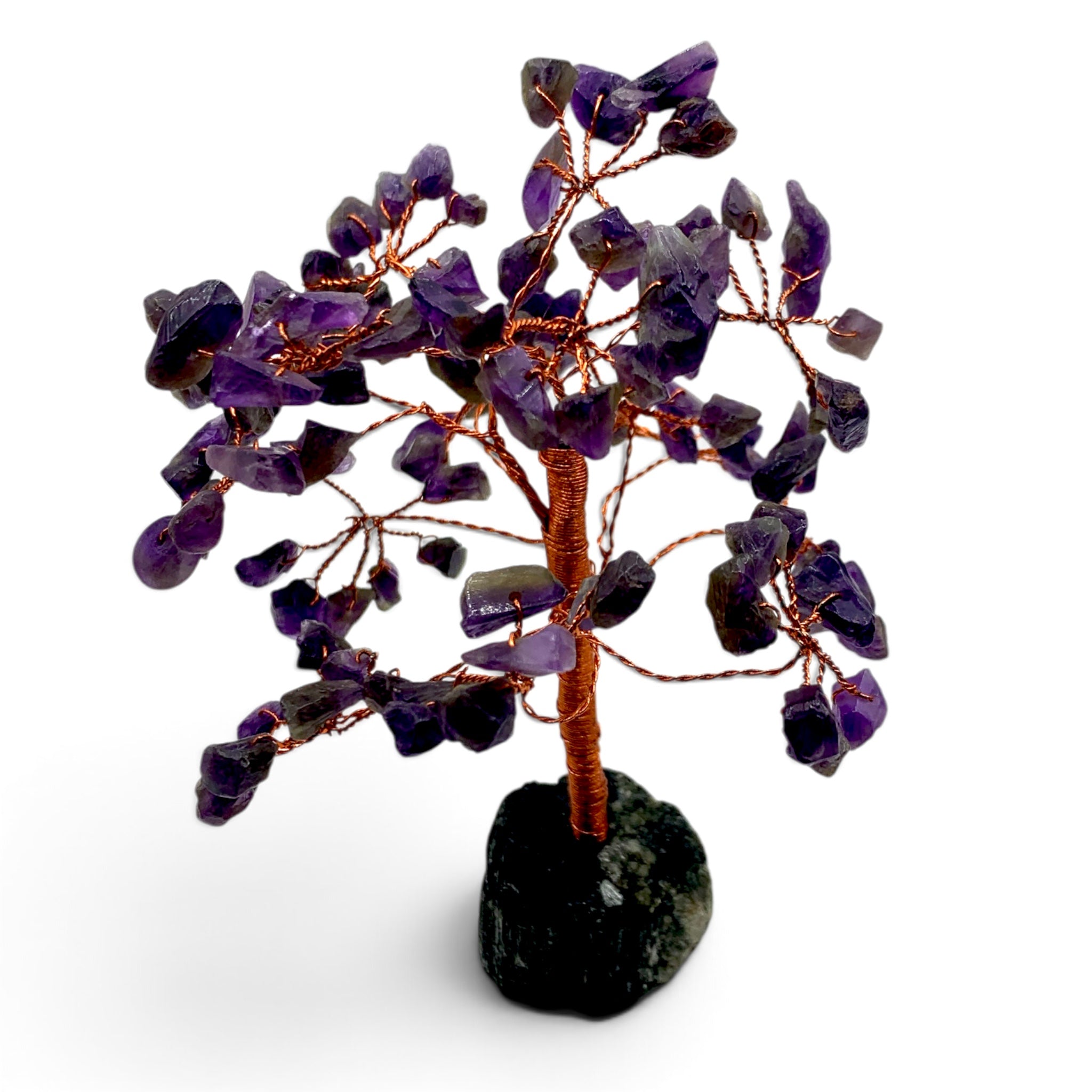 Gemstone Tree - Amethyst with Black Tourmaline Base $45
